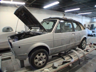 Silver Convertible VW Restoration