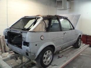 Silver Convertible VW Restoration
