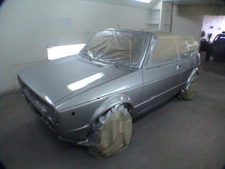 Silver Convertible VW Restoration
